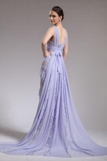 lavender lace evening prom dress