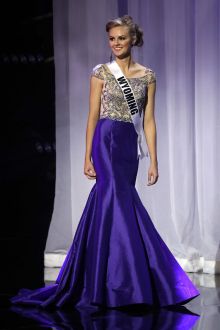 shelly mcroberts vintage grape satin evening pageant dress miss teen usa 2016