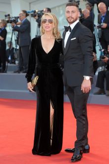 sam taylor johnson elegant black velevt long dress venice film festival 2016